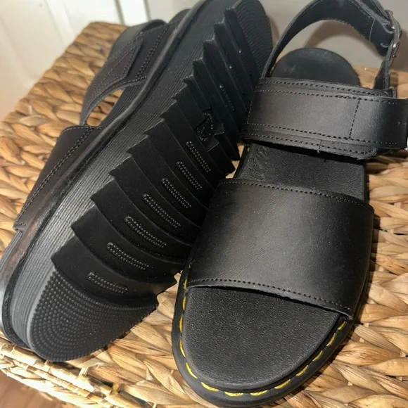 Dr. Martens Voss Leather Sandals – Black – Size 7 – NEW - Picture 7 of 7